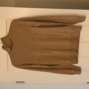J Crew Camel Merino Wool Turtleneck Sz M EUC
